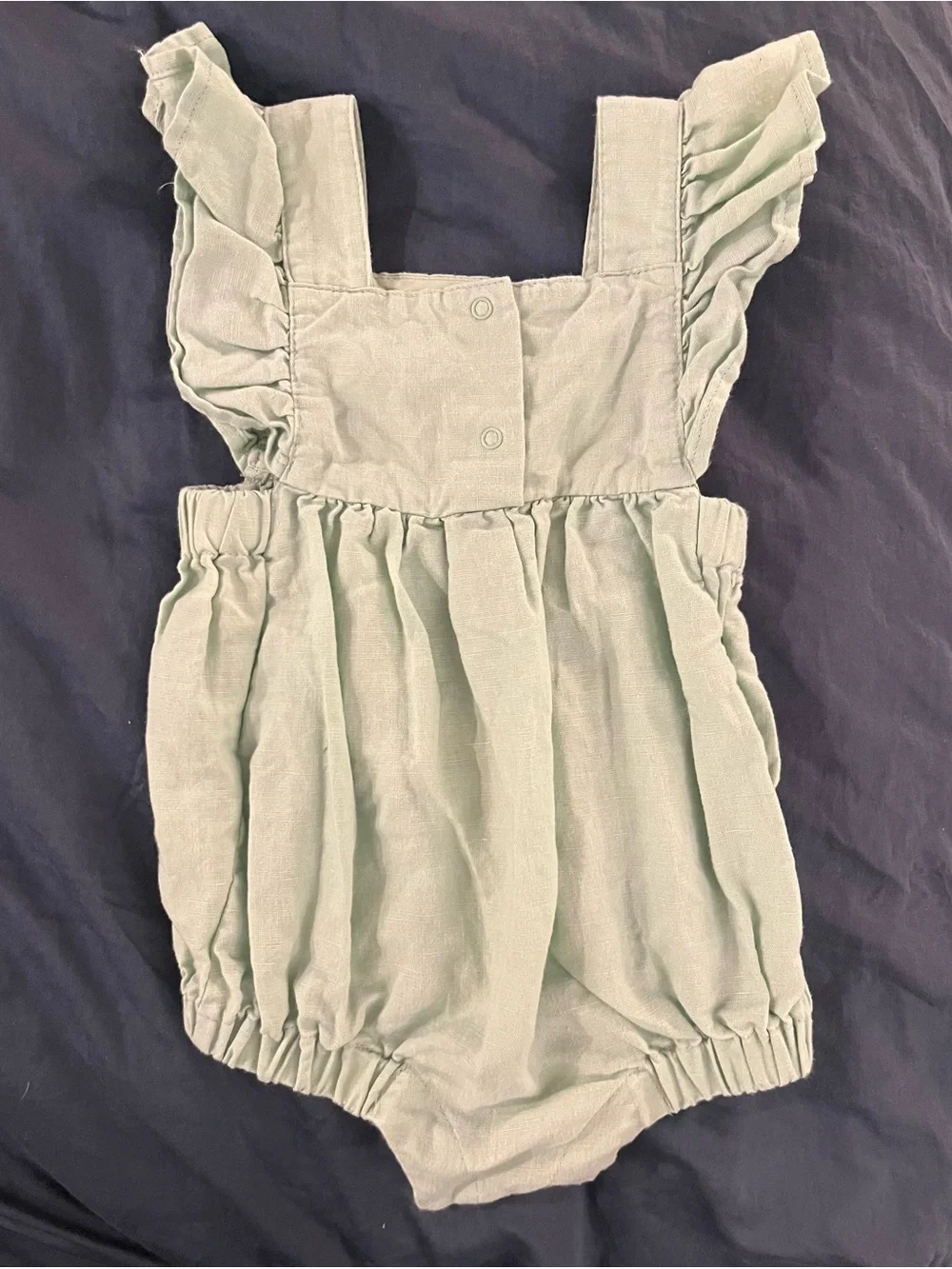 Stella McCartney Mint Green Ruffle Dragonfly Summer Romper Size 12 Months Baby